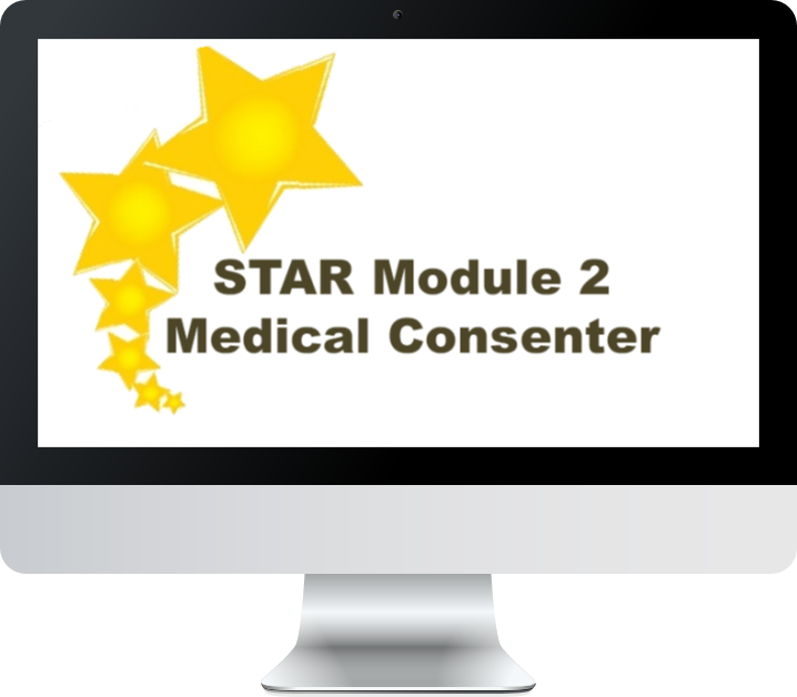 Star module 2 title displaying on the monitor screen
